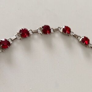 Sorrelli Red Gem Bracelet in Silver